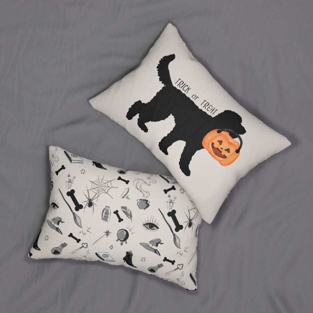 Doodle Dog Halloween Gift Pillow - Goldendoodle, Bernedoodle, Aussiedoodle, Labradoodle, Sheepadoodle and All Doodle Breeds, Doodl