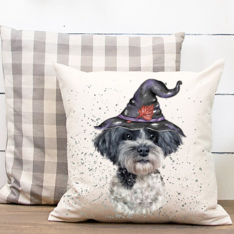 Shih-poo Pillow - Shih-poo, Mini Doodle  Halloween Gift, Shih-poo Mom or Dad Gift, Shih-poo Dog Fall and Autumn Home Decor