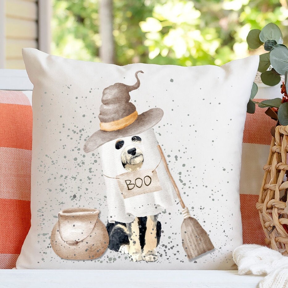 Bernedoodle - Doodle Dog, Gift Pillow, Bernedoodle Mom or Dad Gift, Doodle Fall/Autumn/Halloween Home Decor