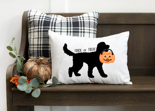 Doodle Dog Halloween Gift Pillow - Goldendoodle, Bernedoodle, Aussiedoodle, Labradoodle, Sheepadoodle and All Doodle Breeds, Doodl