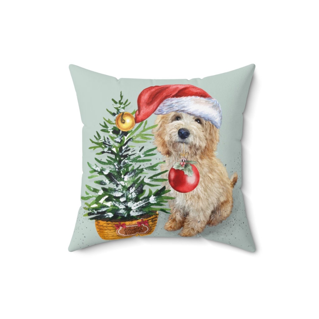 Goldendoodle - Doodle Dog Christmas Pillow, Labradoodle, Cockapoo, Cavapoo, Doodle Mom Holiday Gift, Cover and Insert