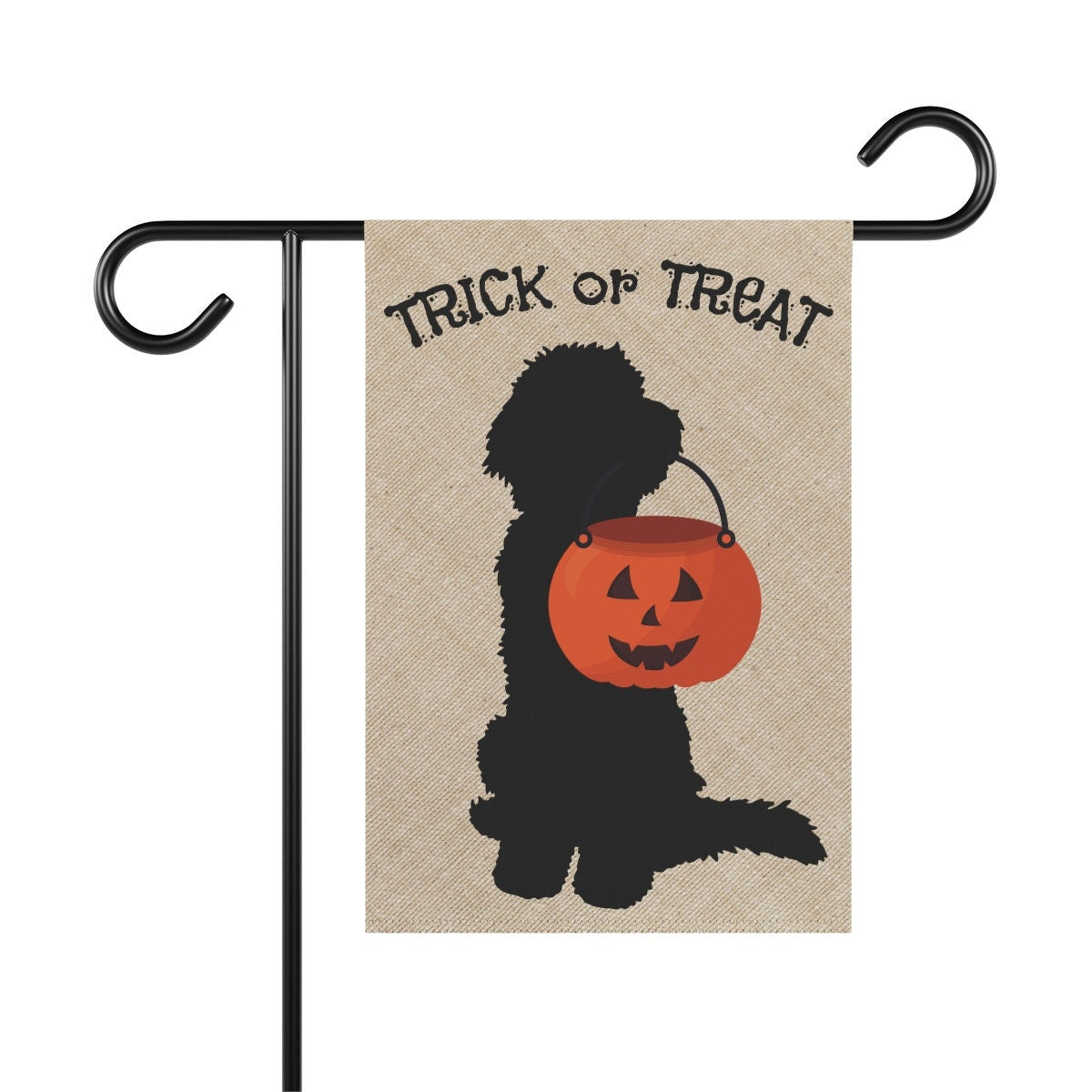 Doodle Dog Fall/Halloween Garden - House Flag / Banner, Double-sided, Goldendoodle, Bernedoodle, Labradoodle, Aussiedoodle