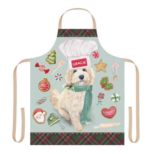 Personalized Labradoodle - Goldendoodle, Doodle Dog Holiday Chef Apron, Custom Doodle Mom Gift Idea, Resembles Many Doodle Breeds