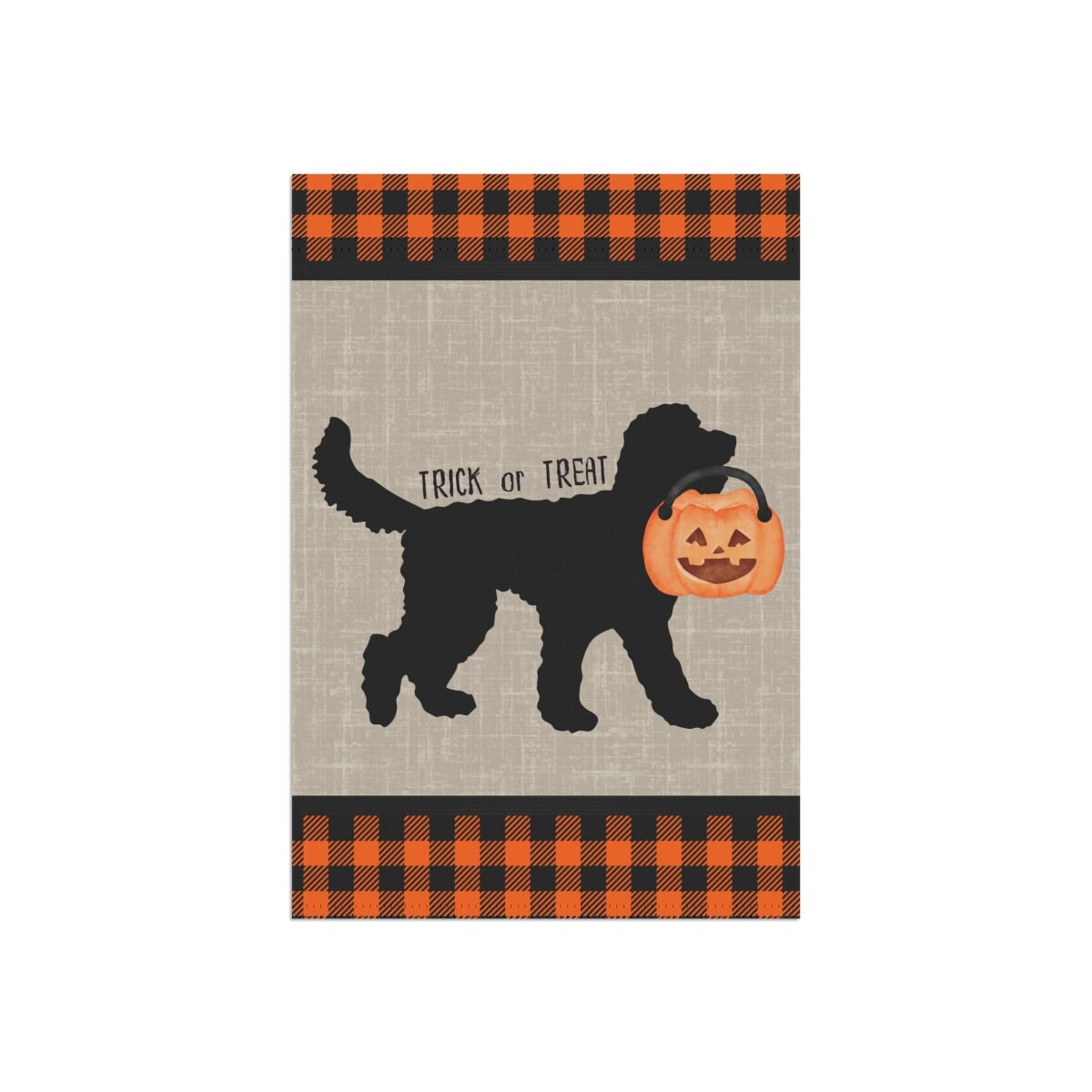 Doodle Dog Halloween Home & Garden Flag Banner - Doodle Fall Decor, Doodle Mom/Dad Gift, Goldendoodle, Bernedoodle, Aussiedoodle a