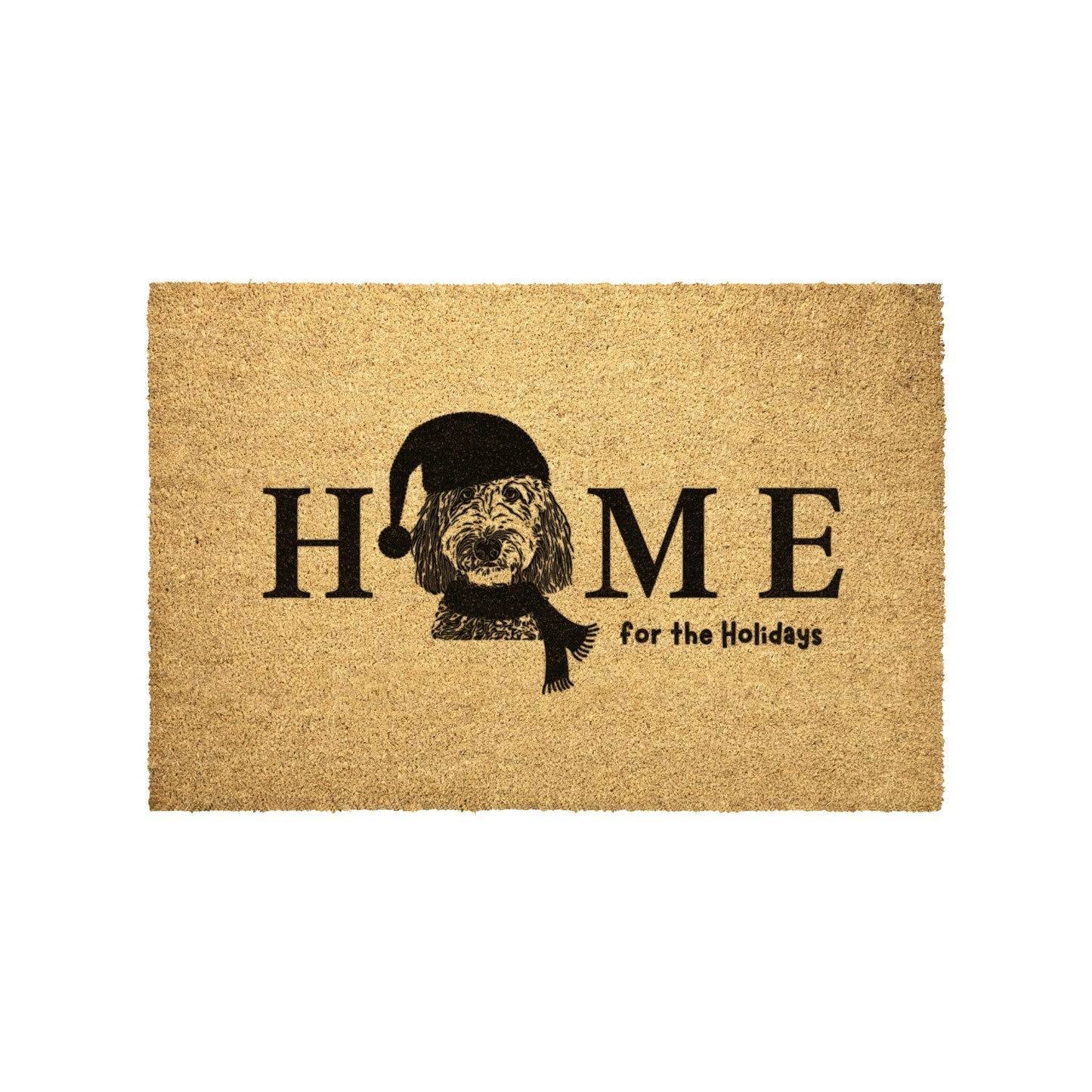 Doodle Dog Christmas Doormat Rug - Doodle Mom or Dad Holiday Gift, Goldendoodle, Bernedoodle, Labradoodle and More