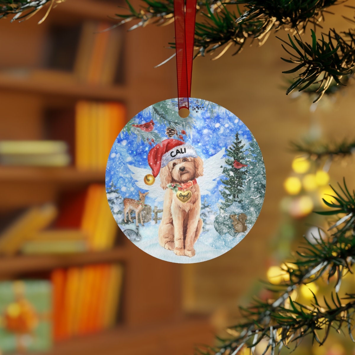 Personalized Goldendoodle - Labradoodle Doodle Dog Memorial Ornament, Doodle Dog Mom Dad Sympathy Gift, Christmas Dog Memorial Orn