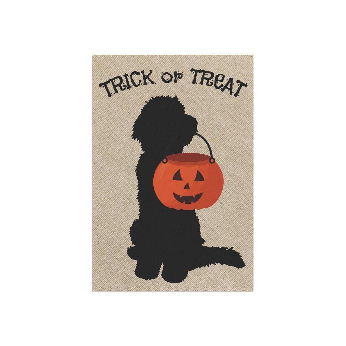 Doodle Dog Fall/Halloween Garden - House Flag / Banner, Double-sided, Goldendoodle, Bernedoodle, Labradoodle, Aussiedoodle