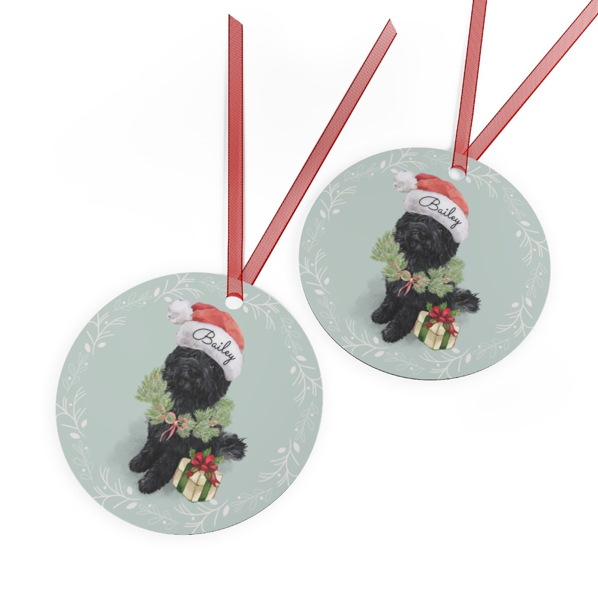 Personalized Black Doodle Christmas Ornament - Doodle Dog  Mom & Dad Gift, Durable Lightweight Metal, A Treasured Keepsake of Your