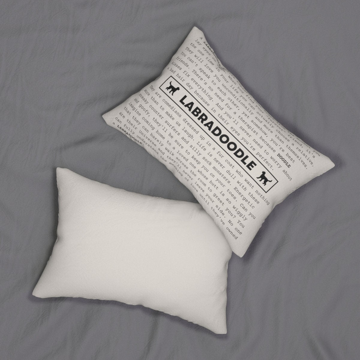 Labradoodle Pillow - Labradoodle Mom or Dad Gift, Unique Typewriter Poem for Laradoodle Lover