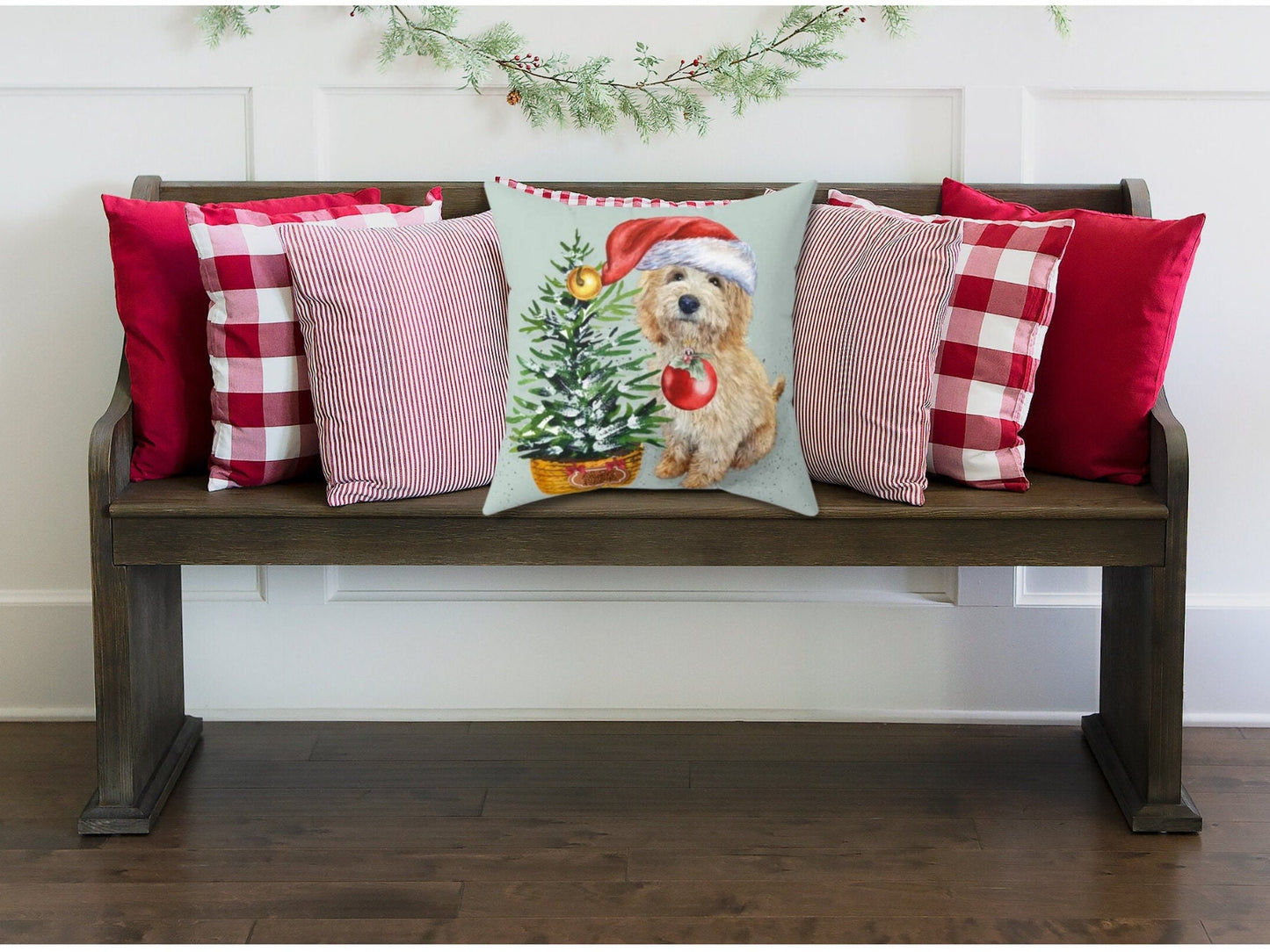 Goldendoodle - Doodle Dog Christmas Pillow, Labradoodle, Cockapoo, Cavapoo, Doodle Mom Holiday Gift, Cover and Insert