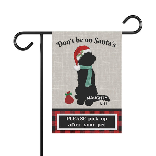 Doodle Dog Silhouette Funny Christmas Flag - Holiday Gift Idea for Doodle  Mom or Dad, Pet Clean Up Flag, Goldendoodle, Bernedoodl