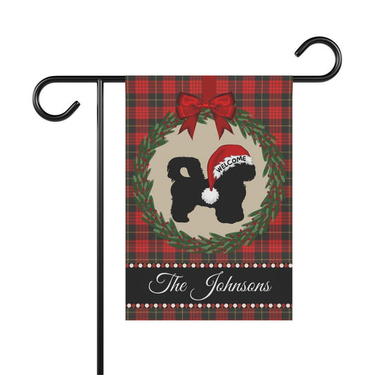 Personalized Shih Tzu - Shih Poo Christmas Yard Flag, Holiday Gift Idea forShih Tzu, Shih Poo Lover, Garden 12.5"x18" Stand Not In