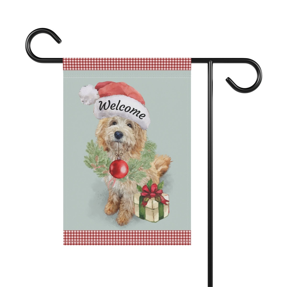 Doodle Christmas Gift Flag - Holiday Gift Idea for Labradoodle, Goldendoodle, Doodle Mom & Dad, Garden Flag -Double-sided, Stand N