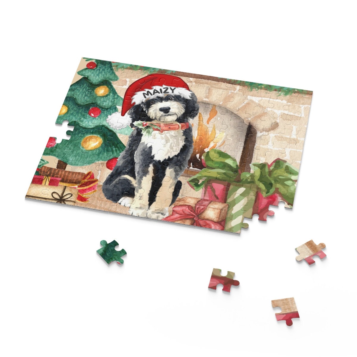 Customized Bernedoodle Dog Gift Puzzle (120 - 252, 500-Piece) Perfect Christmas Gift for Any Bernedoodle Lover, Gift Box Included