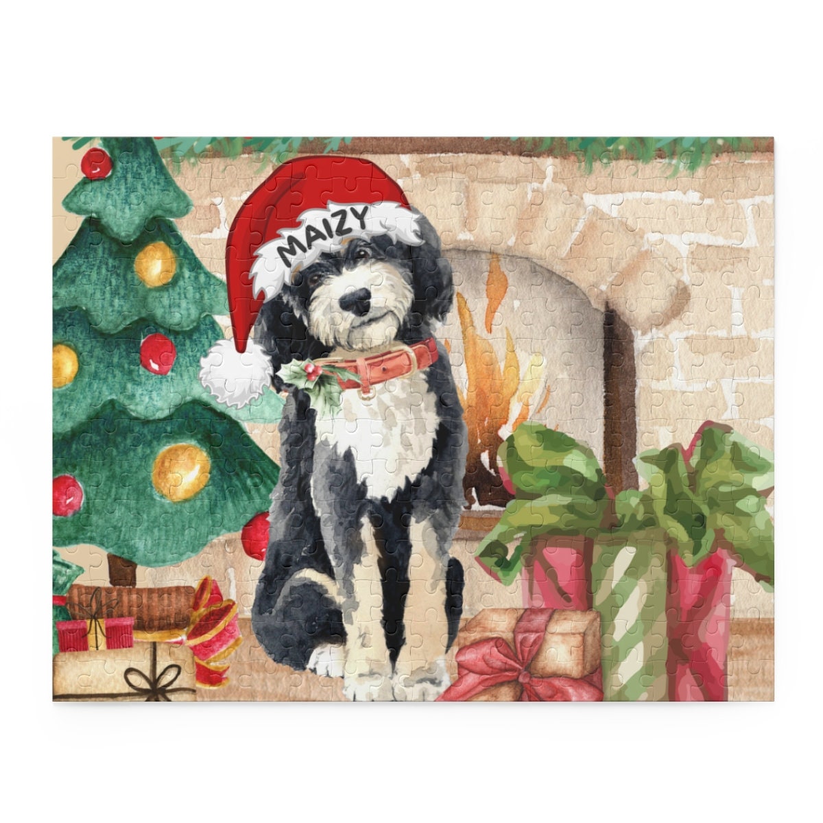 Customized Bernedoodle Dog Gift Puzzle (120 - 252, 500-Piece) Perfect Christmas Gift for Any Bernedoodle Lover, Gift Box Included