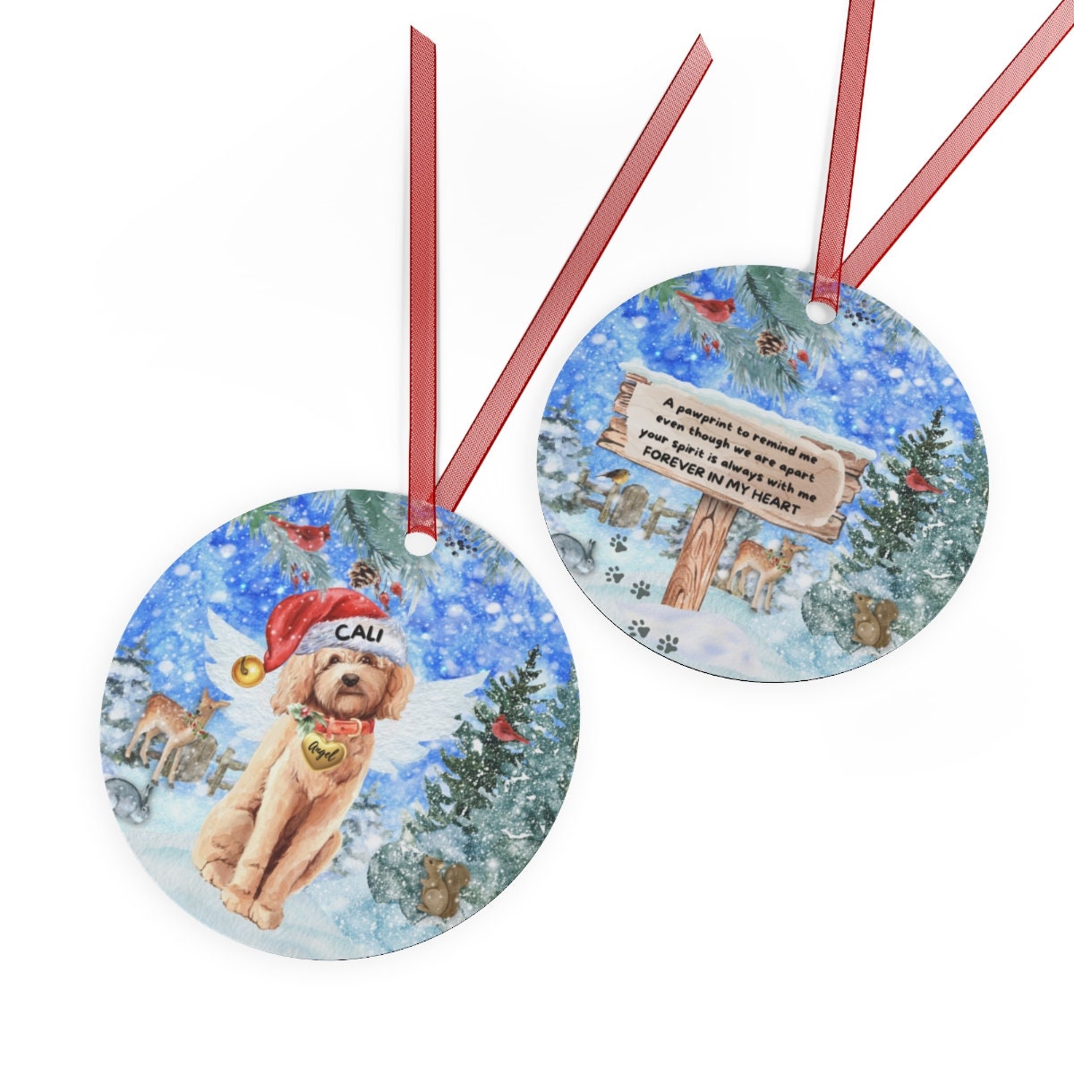 Personalized Goldendoodle - Labradoodle Doodle Dog Memorial Ornament, Doodle Dog Mom Dad Sympathy Gift, Christmas Dog Memorial Orn