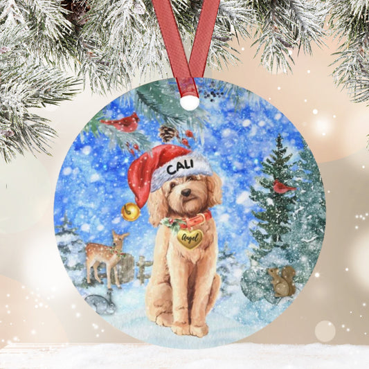 Personalized Goldendoodle - Labradoodle Doodle Dog Memorial Ornament, Doodle Dog Mom Dad Sympathy Gift, Christmas Dog Memorial Orn