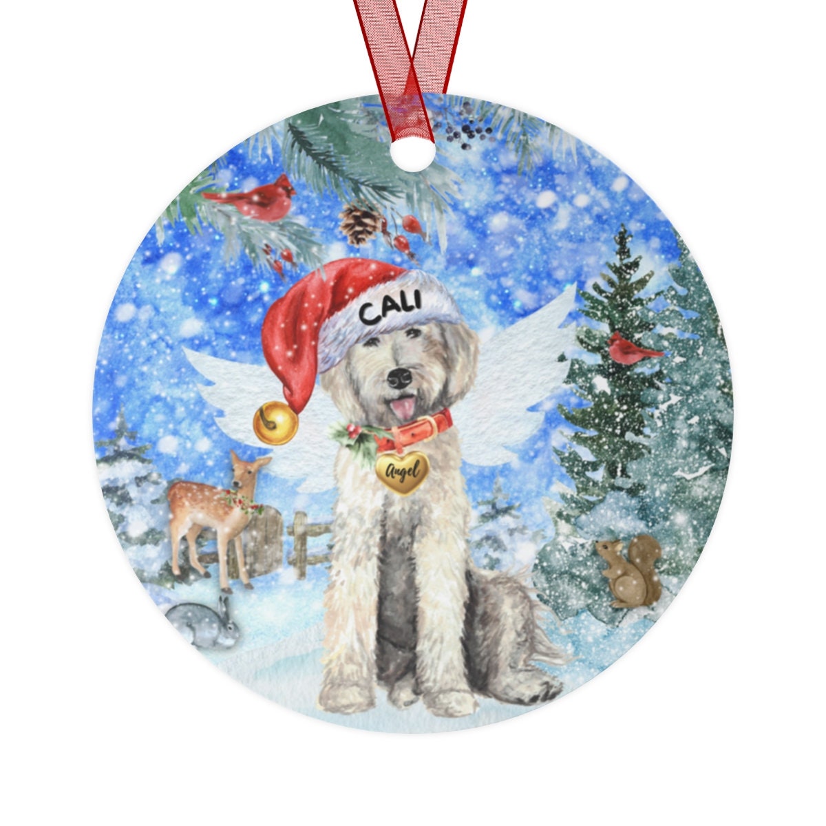 Personalized Doodle Dog Memorial Ornament - Doodle  Mom Dad Sympathy Gift, Christmas Dog Memorial Ornament, Labradoodle, Goldendoo