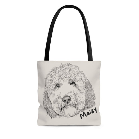 Personalized Doodle Dog Tote Bag - Perfect Doodle Dog Mom Gift Idea, Goldendoodle, Labradoodle, Bernedoodle, Aussiedoodle, 3 Sizes