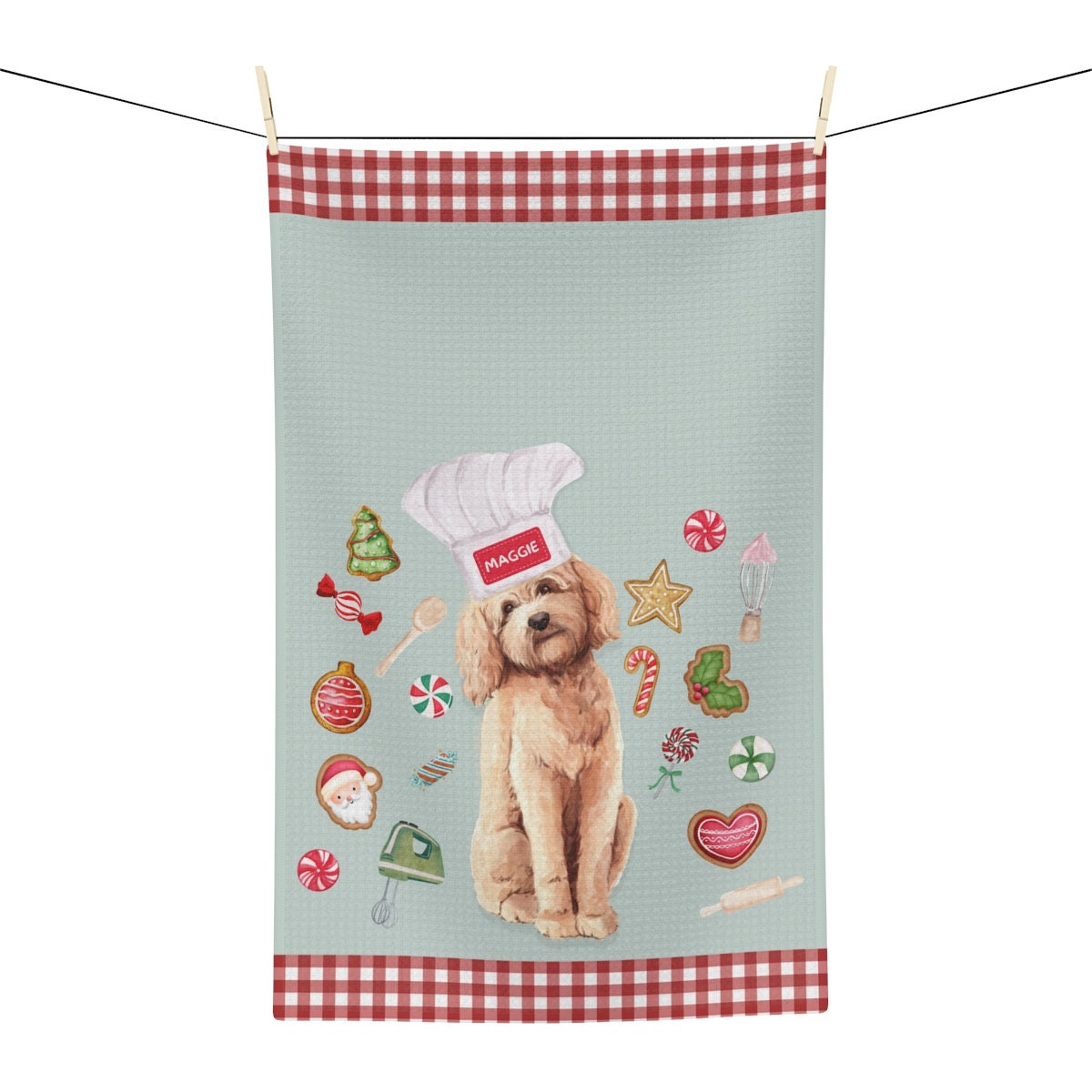 Personalized Goldendoodle - Cavapoo, Labradoodle  Gift Towel, Doodle Mom or Dad Christmas Gift Idea, Soft Micro-polyester Kitchen