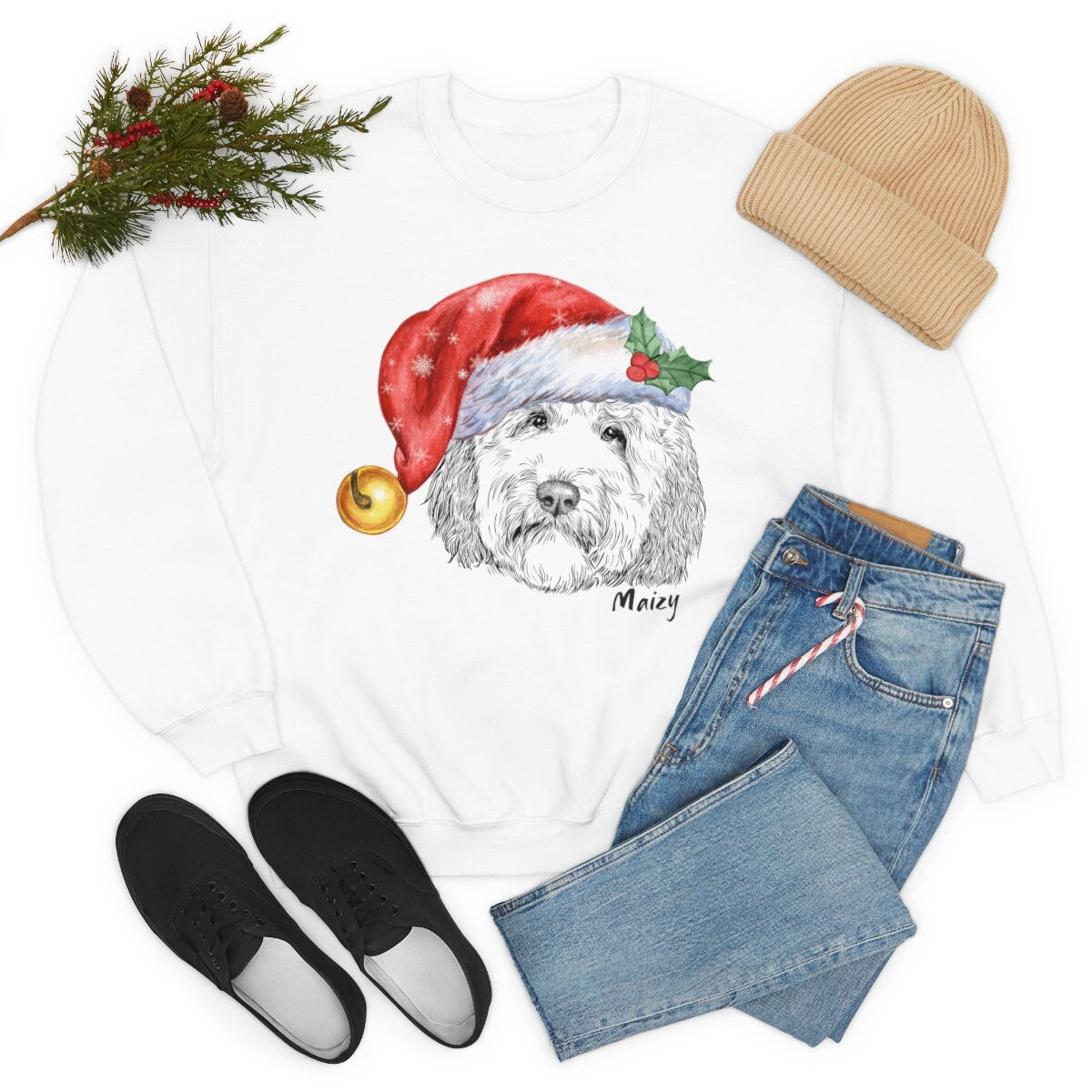 Doodle Dog Christmas Sweatshirt Gift - Perfect Holiday Gift for Doodle Mom, Mama, Personalized Sweatshirt, Unisex