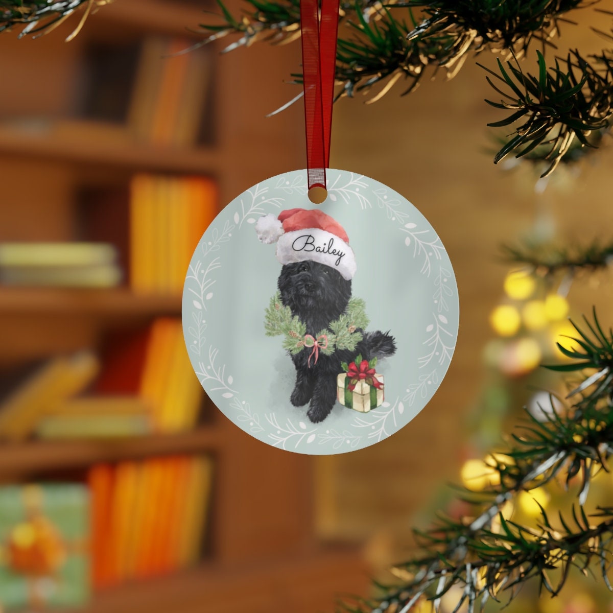 Personalized Black Doodle Christmas Ornament - Doodle Dog  Mom & Dad Gift, Durable Lightweight Metal, A Treasured Keepsake of Your