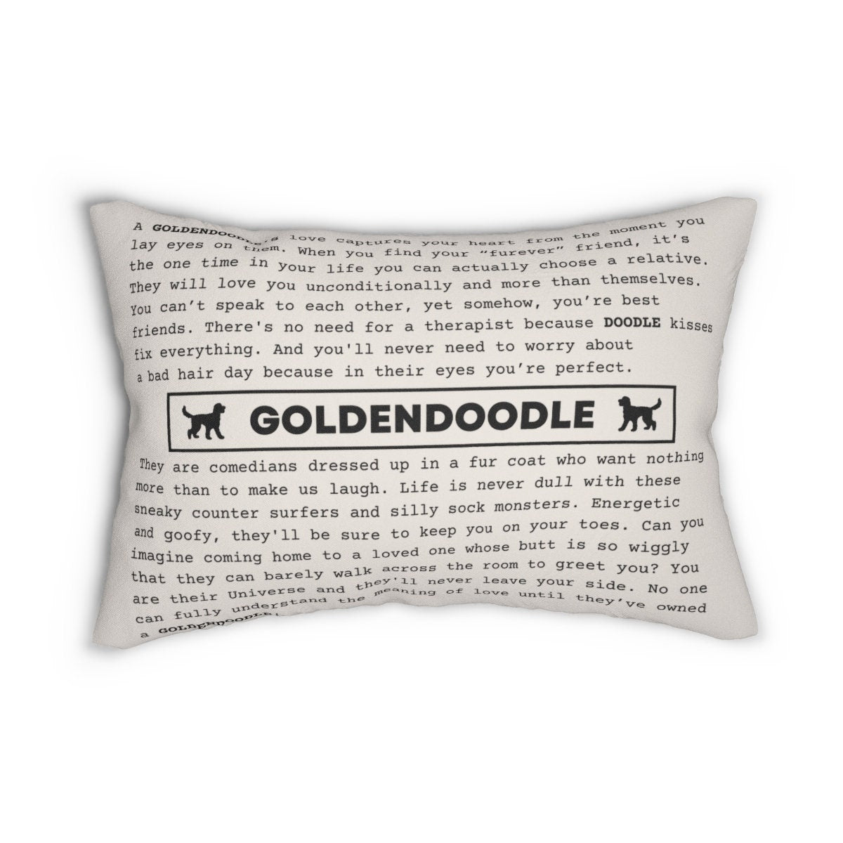 Goldendoodle Gift Pillow - Doodle Dog Lover, Goldendoodle  Mom, Goldendoodle  Dad, Perfect Birthday, Mother's Day, Father's Day Gift