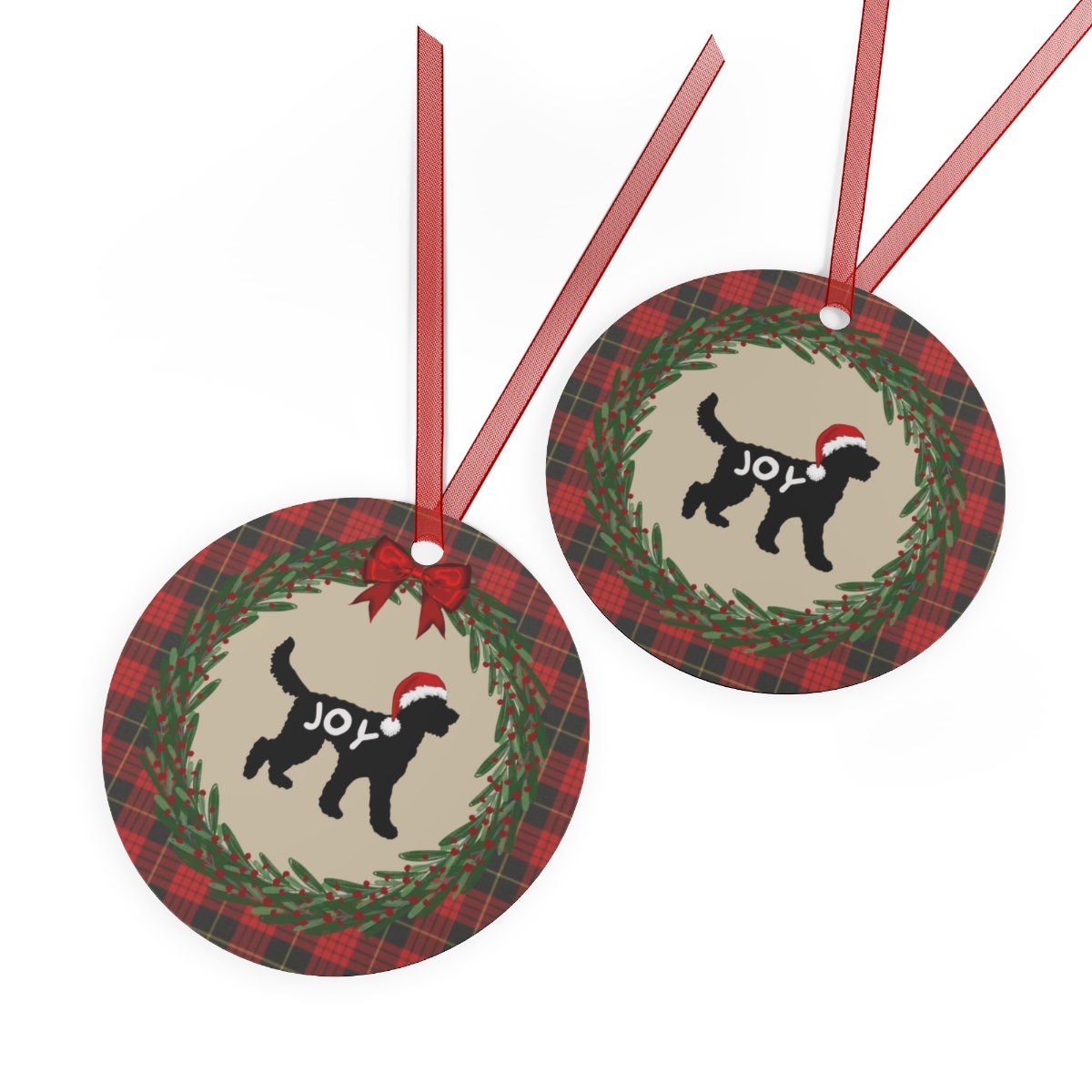 Doodle Dog Metal Joy Ornament - Doodle Mom or Dad Christmas Gift, Represents Many Doodle Breeds, Goldendoodle, Labradoodle, Berned