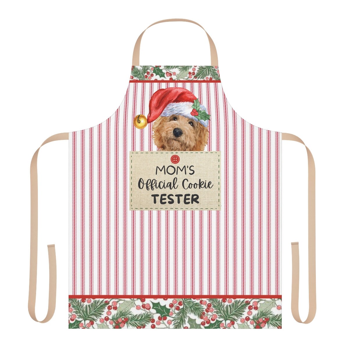 Doodle Dog Christmas Apron Gift - Boutique Style Apron for  Doodle Mom, Doodle Dog Chef/Baker Apron,Goldendoodle, Labradoodle, Cav