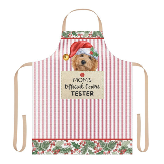 Doodle Dog Christmas Apron Gift - Boutique Style Apron for  Doodle Mom, Doodle Dog Chef/Baker Apron,Goldendoodle, Labradoodle, Cav