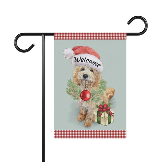 Doodle Christmas Gift Flag - Holiday Gift Idea for Labradoodle, Goldendoodle, Doodle Mom & Dad, Garden Flag -Double-sided, Stand N