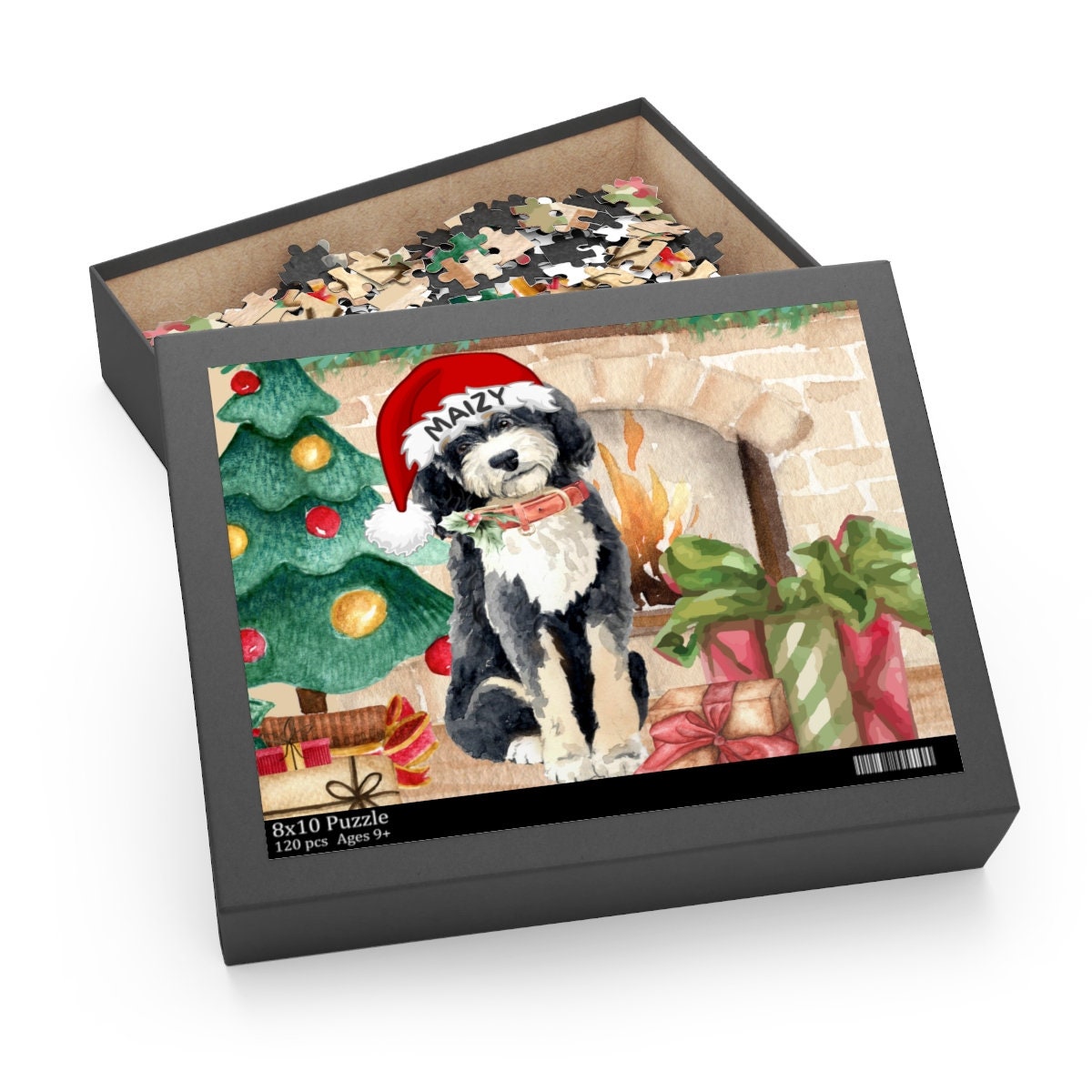 Customized Bernedoodle Dog Gift Puzzle (120 - 252, 500-Piece) Perfect Christmas Gift for Any Bernedoodle Lover, Gift Box Included