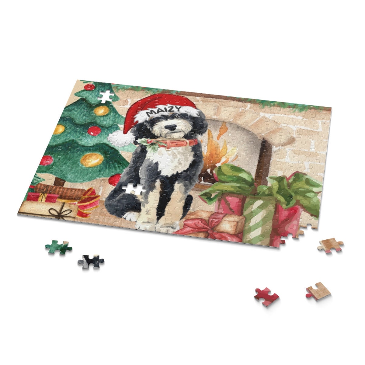 Customized Bernedoodle Dog Gift Puzzle (120 - 252, 500-Piece) Perfect Christmas Gift for Any Bernedoodle Lover, Gift Box Included