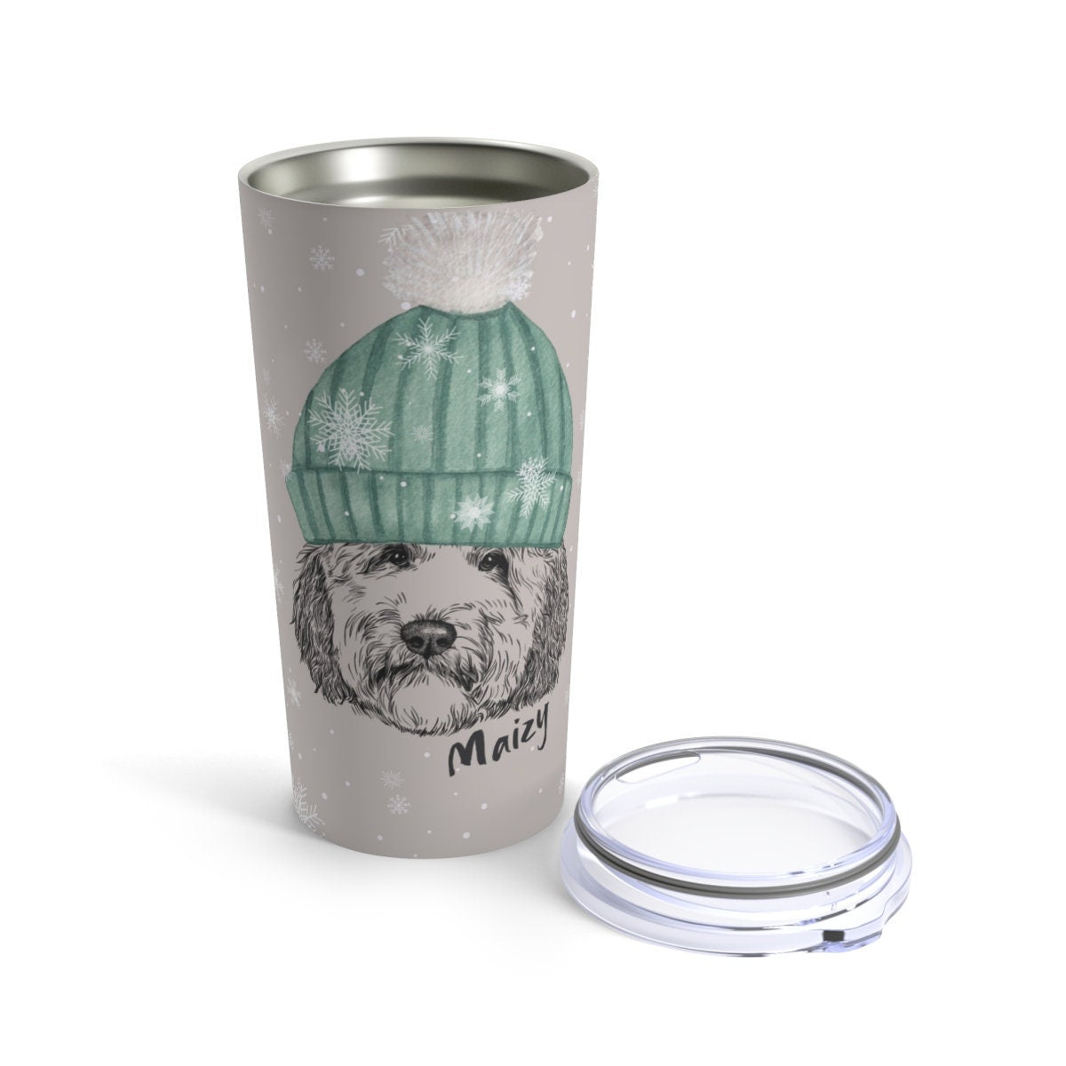 Personalized Doodle Dog Gift Tumbler - Doodle Lover Gift Idea, Doodle Travel Mug, 20oz