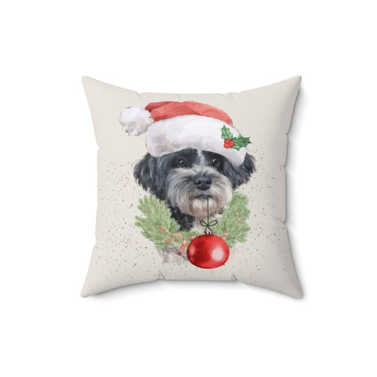 Shih-poo Pillow - Mini Doodle  Christmas Gift, Shih-poo Mom or Dad Gift, Shih-poo Dog  Festive Home Decor -pillow and Insert Inclu