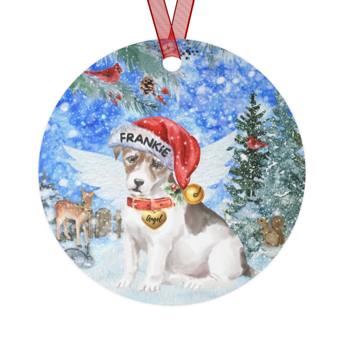 Jack Russell  Memorial Ornament - Jack Russell Dog Lover  Mom Dad Sympathy Gift, Christmas Dog Memorial Ornament, Pet Loss Gift