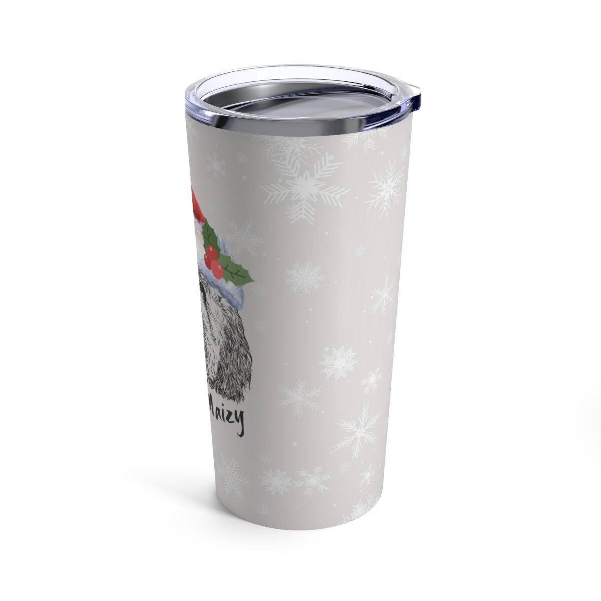 Personalized Santa Doodle Dog Gift Tumbler - Doodle Lover  Mom and Dad Gift Idea, Doodle Travel Mug, 20oz