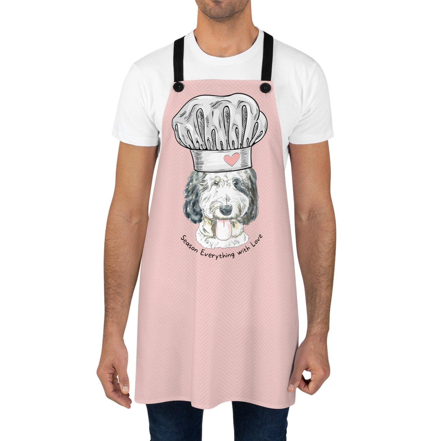 Sheepadoodle Dog Apron - Cooking Baking Apron For Doodle Mom- Doodle Mama -Doodle Gift Ideas, Mother's Day Gift