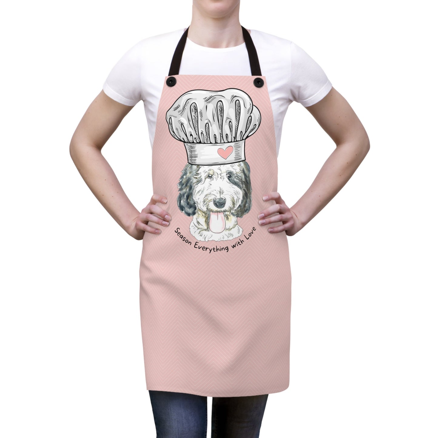 Sheepadoodle Dog Apron - Cooking Baking Apron For Doodle Mom- Doodle Mama -Doodle Gift Ideas, Mother's Day Gift