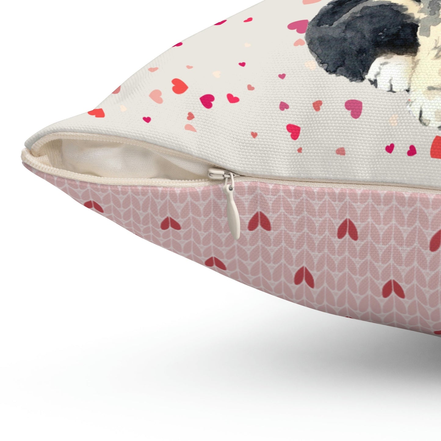 Bernedoodle Valentine's Day Pillow - Boutique Style Valentine Gift for Doodle Dog Mom or Doodle Lover, Choose Boy or Girl