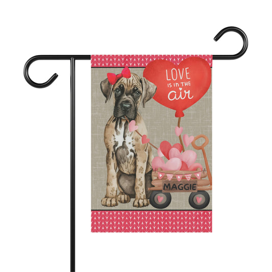 Great Dane Dog (GIRL)Valentine Garden Flag - Great Dane Mom & Dad Gift, Double-sided Garden Flag, Stand Not Inluded