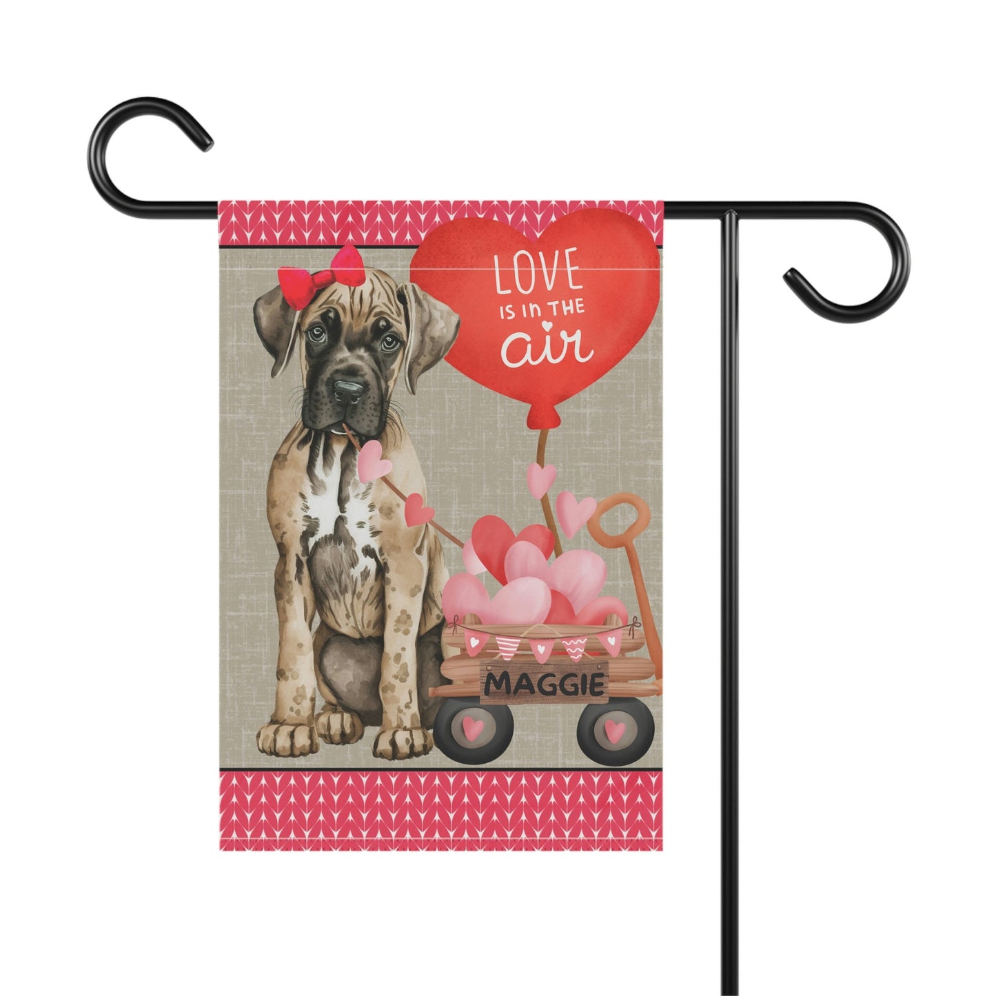 Great Dane Dog (GIRL)Valentine Garden Flag - Great Dane Mom & Dad Gift, Double-sided Garden Flag, Stand Not Inluded