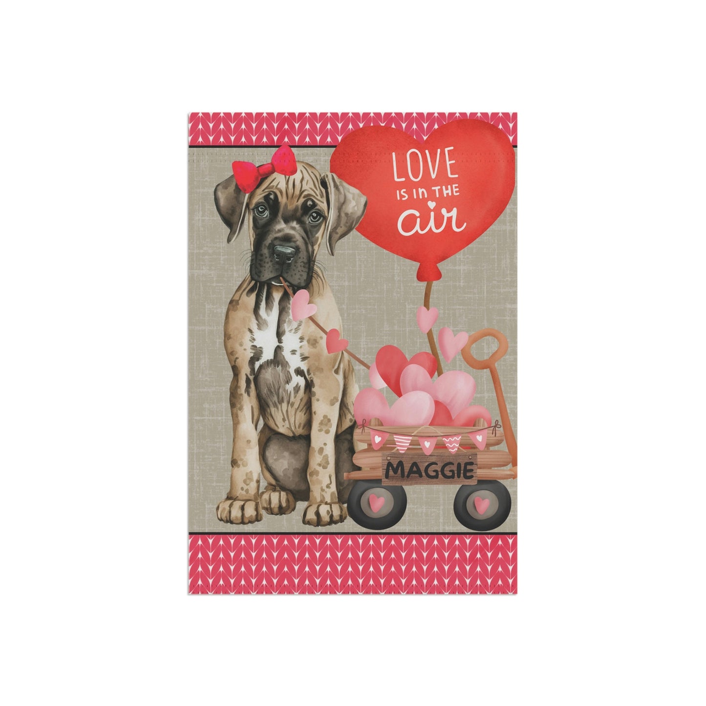 Great Dane Dog (GIRL)Valentine Garden Flag - Great Dane Mom & Dad Gift, Double-sided Garden Flag, Stand Not Inluded