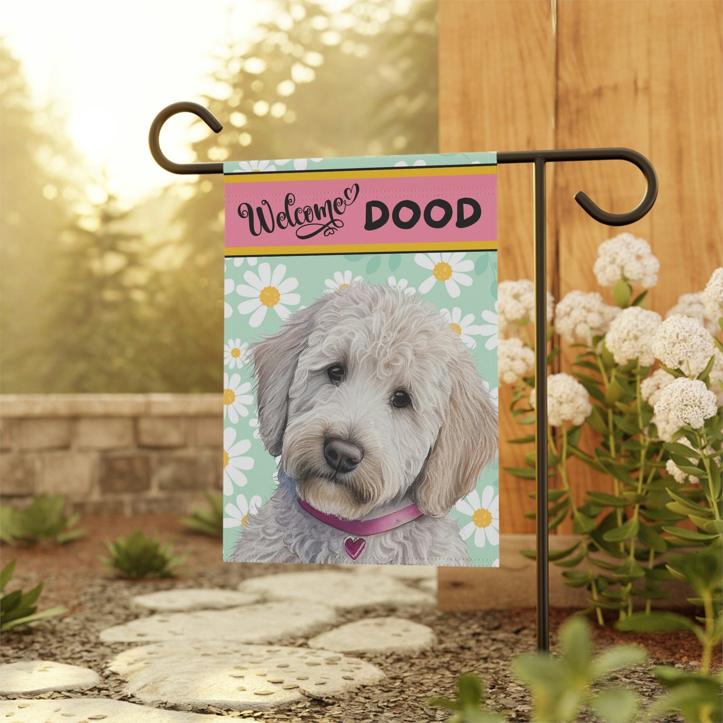 Doodle - Goldedoodle, Labradoodle Spring Summer  Garden Flag, Gift for Doodle Mom & Dad, Double-sided Flag, Stand Not Included