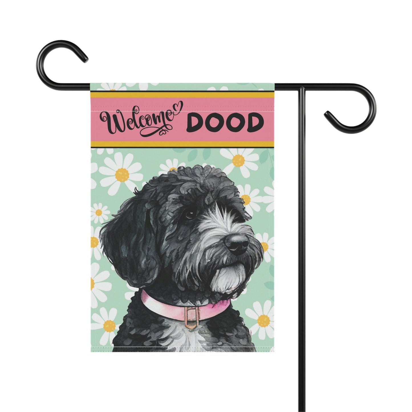 Doodle - Bernedoodle, Sheepadoodle Spring Summer  Garden Flag, Gift for Doodle Mom & Dad, Double-sided Flag, Stand Not Included