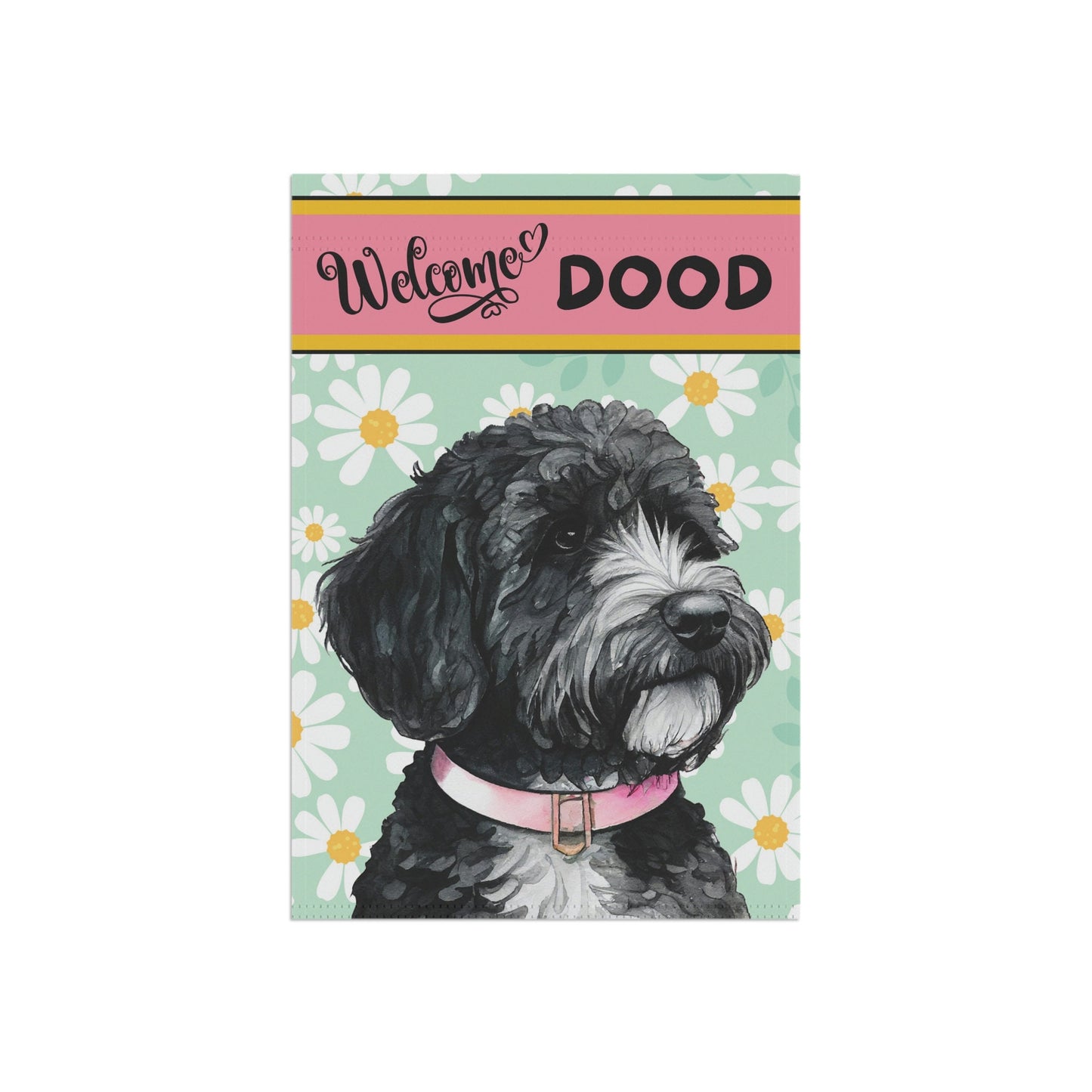 Doodle - Bernedoodle, Sheepadoodle Spring Summer  Garden Flag, Gift for Doodle Mom & Dad, Double-sided Flag, Stand Not Included