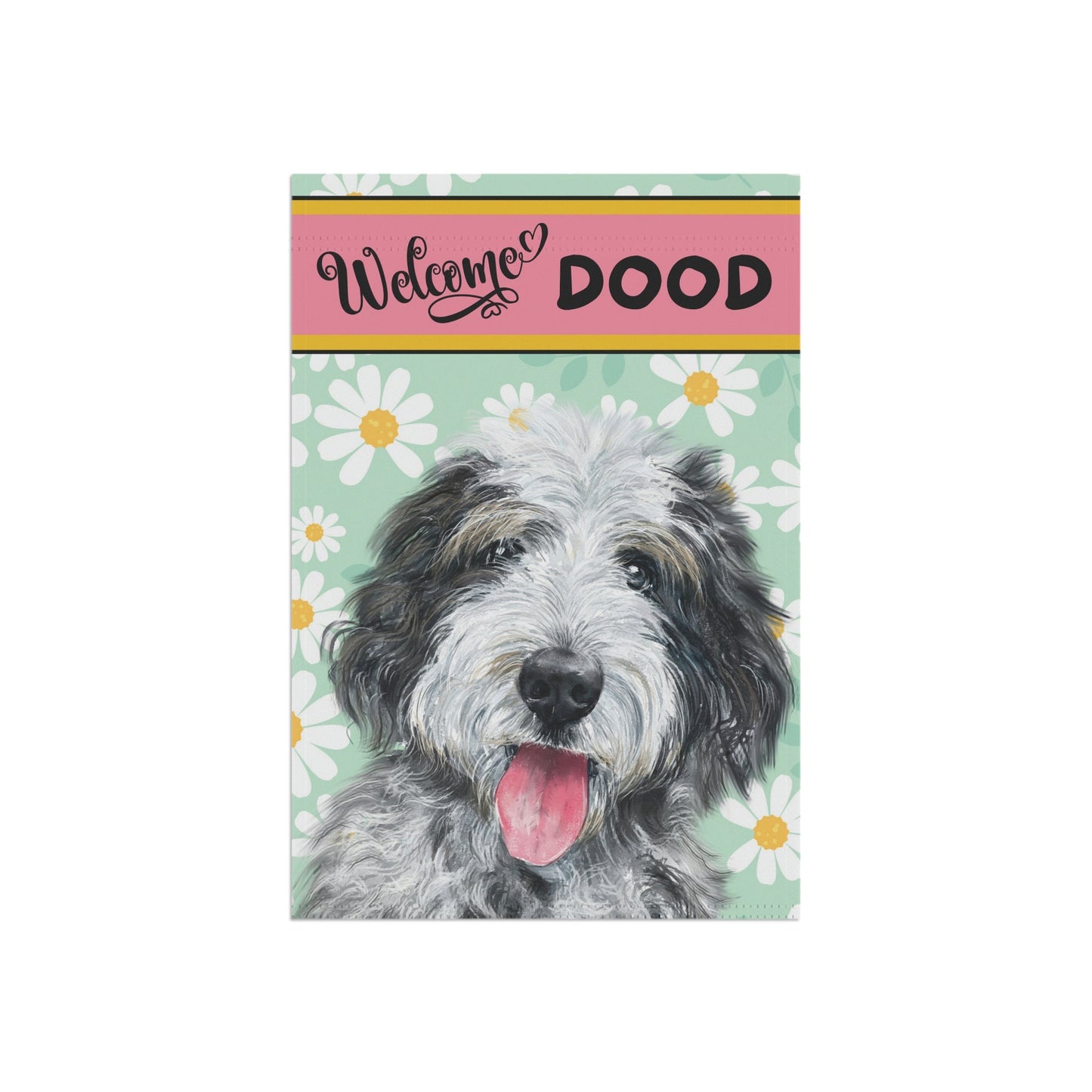 Sheepadoodle - Bernedoodle, Doodle, Spring Summer  Garden Flag, Doodle Mom Gift, Double-sided Flag, Stand Not Included