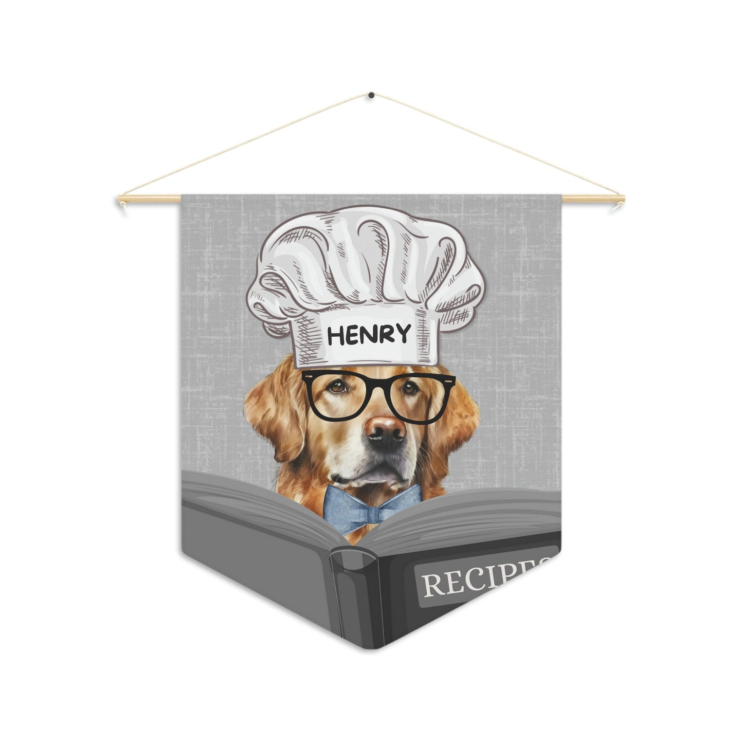 Personalized Dog Kitchen Art Wall Decor - Golden Retriever Custom Kitchen Wall Art, Funny Kitchen Art