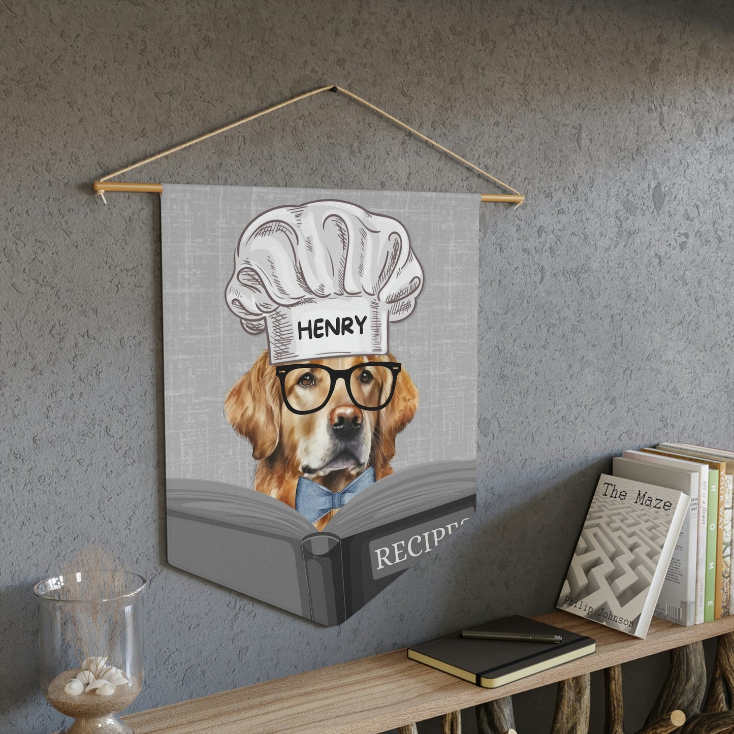 Personalized Dog Kitchen Art Wall Decor - Golden Retriever Custom Kitchen Wall Art, Funny Kitchen Art