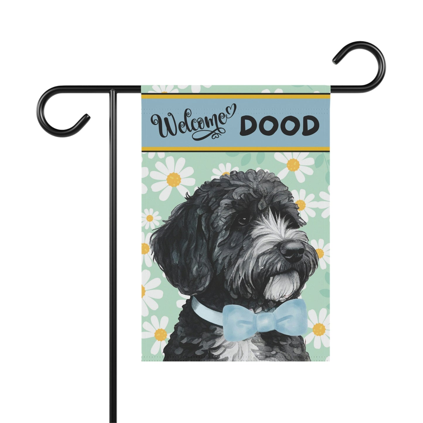 Bernedoodle Spring Summer  Garden Flag - Doodle Dog, Sheepadoodle, Bernedoodle Gift for Doodle Mom & Dad, Stand Not Included